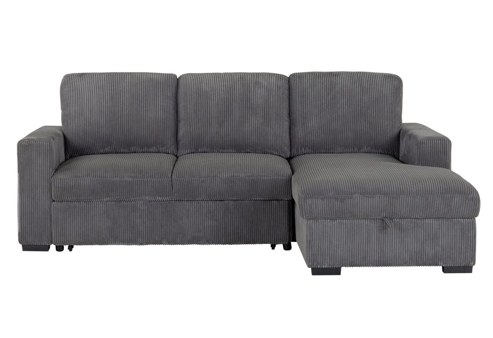 Second image of U2660 GREY L SOFA BED SECTIONAL WITHOUT PULLOUT