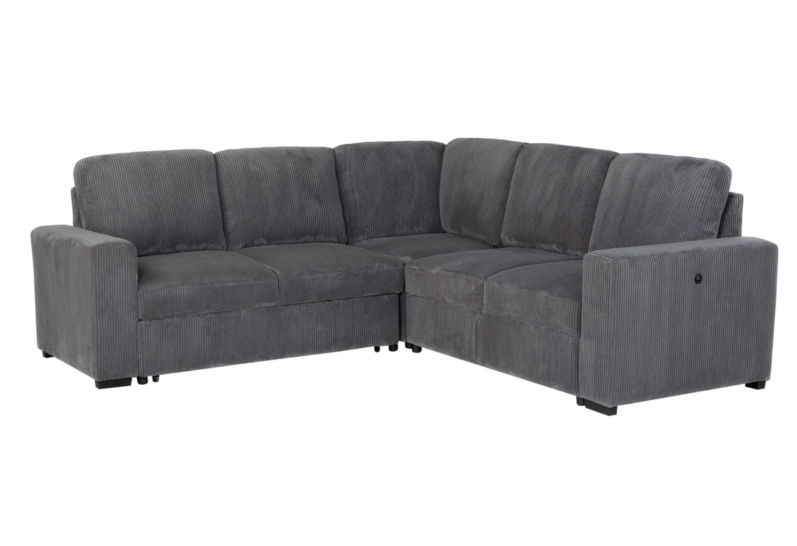 Second image of U2660 GREY SOFA BED SECTIONAL W/O CHAISE AND W/O PULLOUT