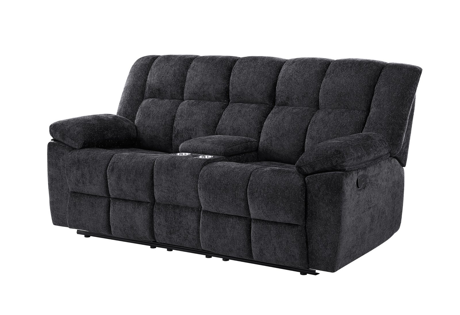 Second image of U6000 BLACK CONSOLE RECLINING LOVESEAT