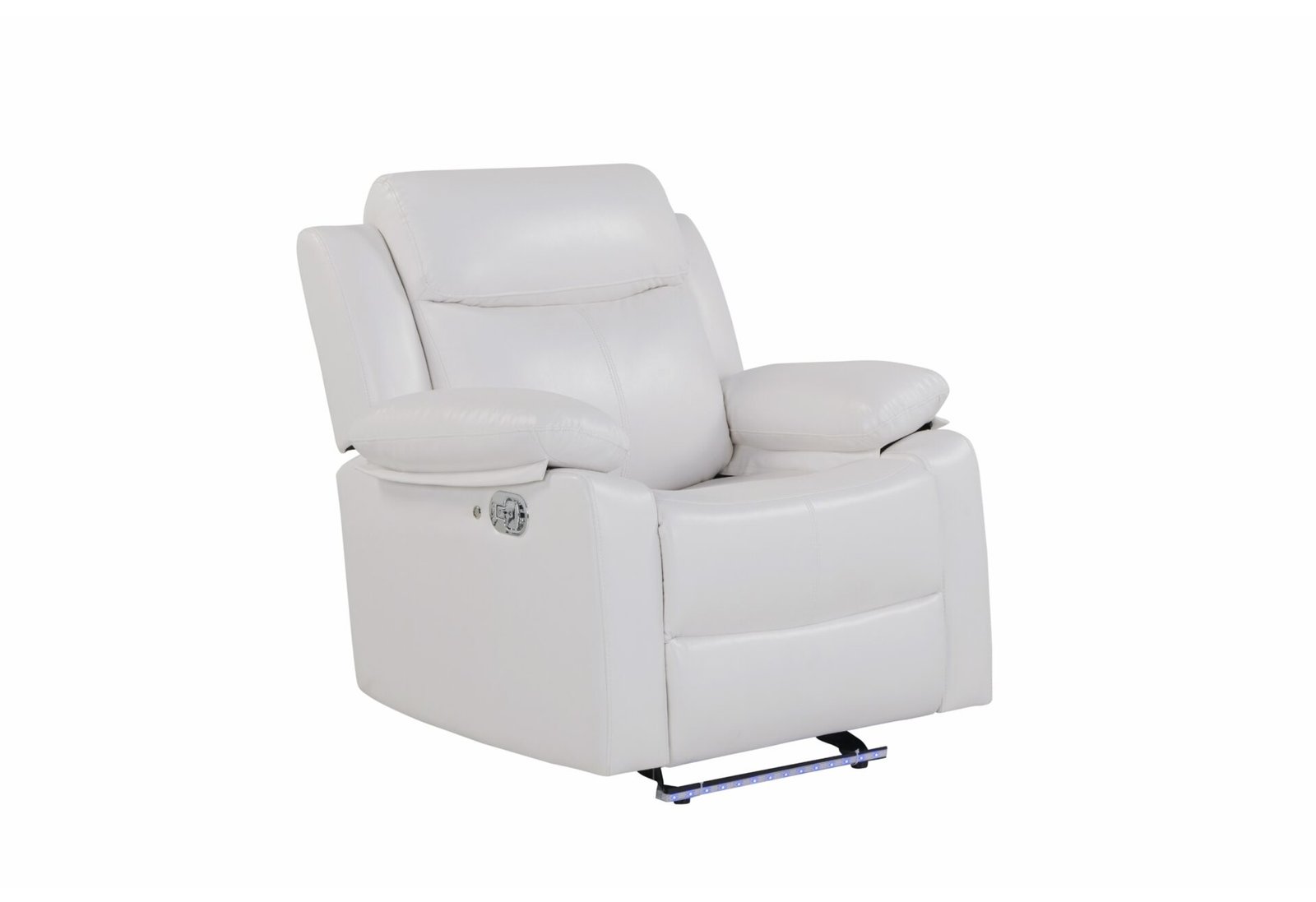 Second image of U6026 BLANCHE WHITE GLIDER RECLINER WITH LED