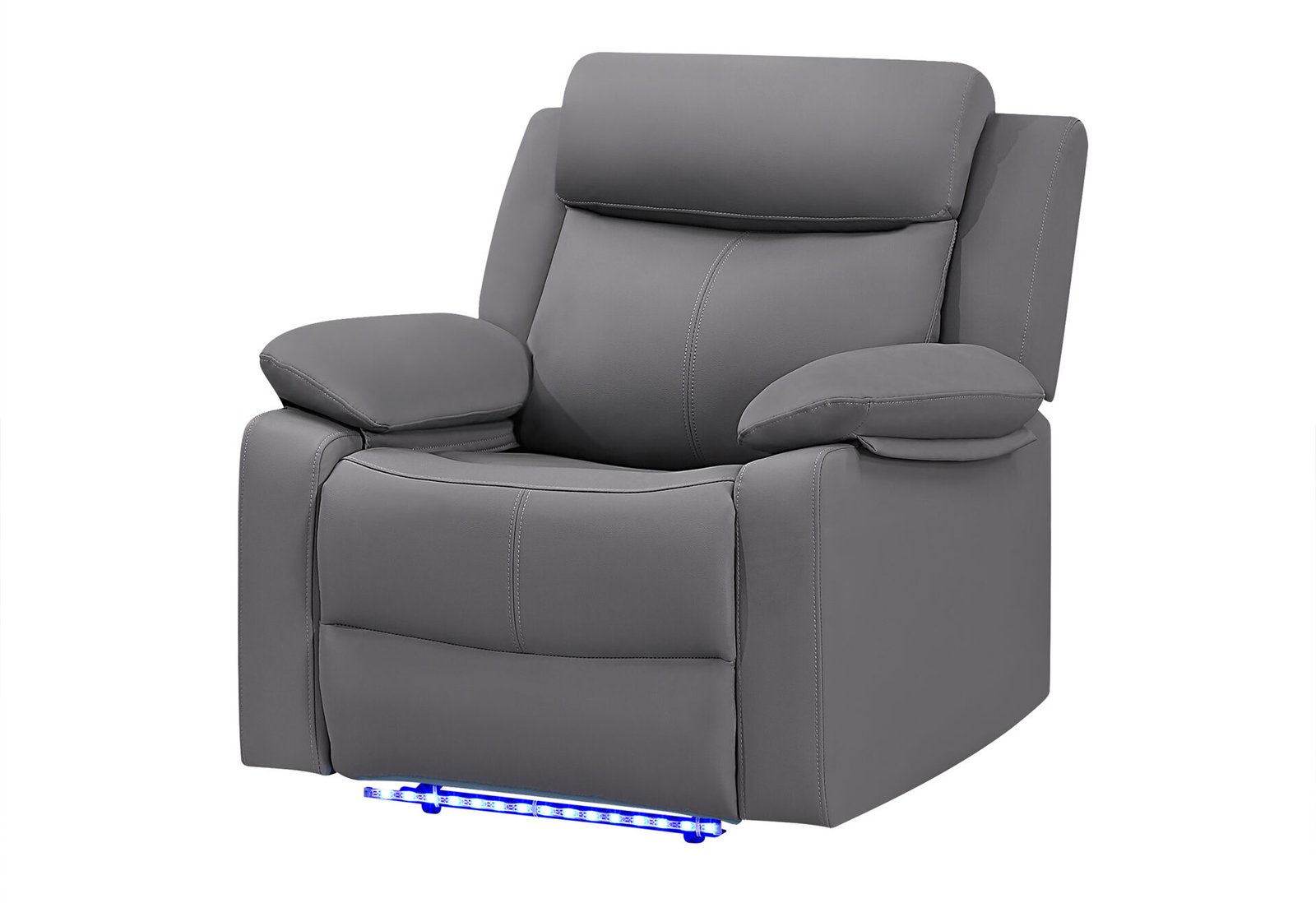 Second image of U6026 GREY PU 46A GLIDER RECLINER WITH LED