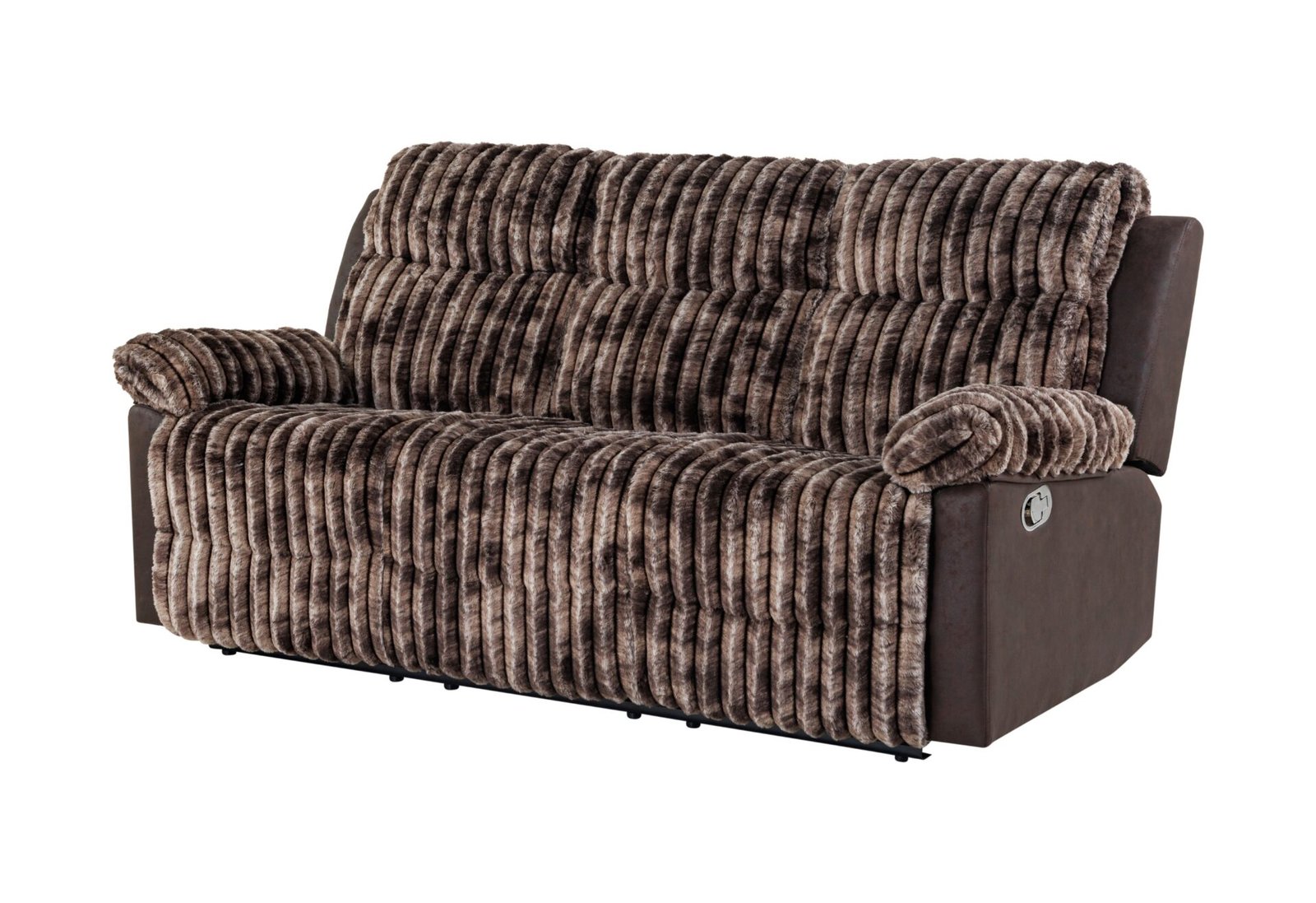 Second image of U6028 BROWN RECLINING SOFA
