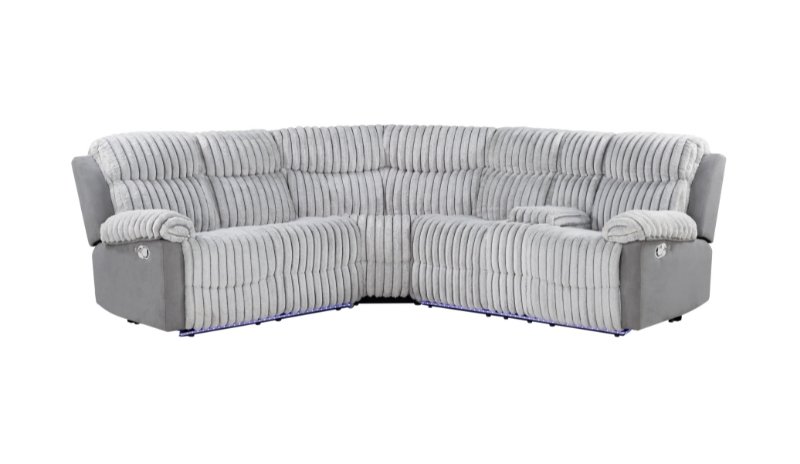 Second image of U6028 GREY SECTIONAL WITH LED