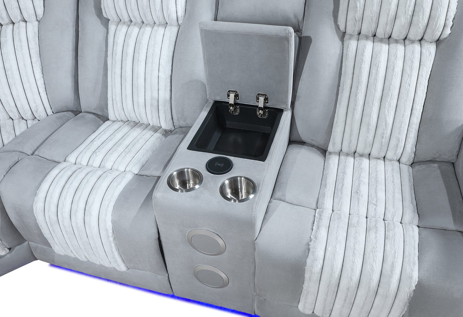 Second image of U8000 GREY P2 SECTIONAL WITH LED