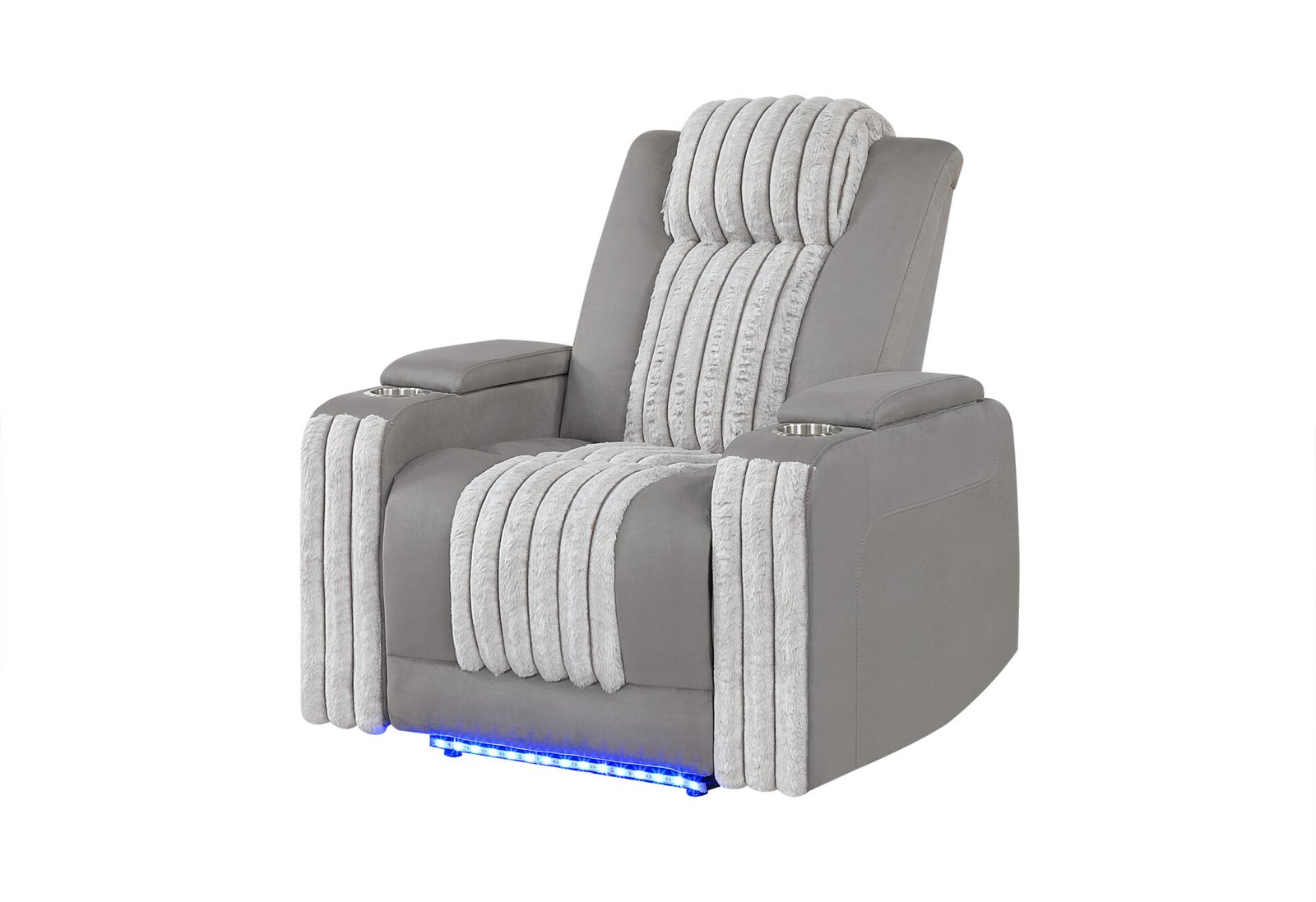 Second image of U8000 GREY POWER RECLINER W/ POWER HEADREST & LED LIGHT