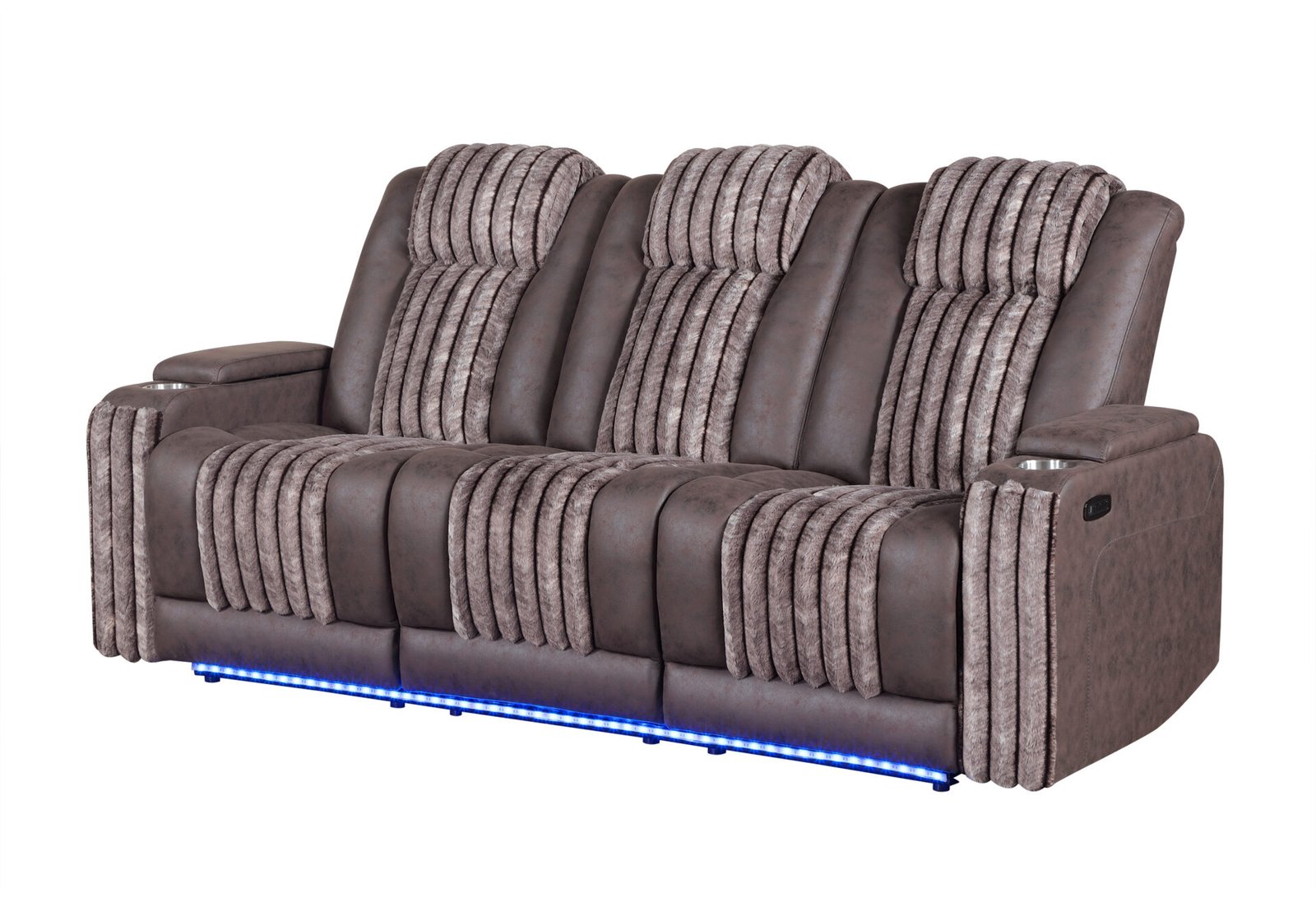 Second image of U8000 BROWN PWR REC SOFA W/PHR, DDT, READING LIGHT & LED LIGHT