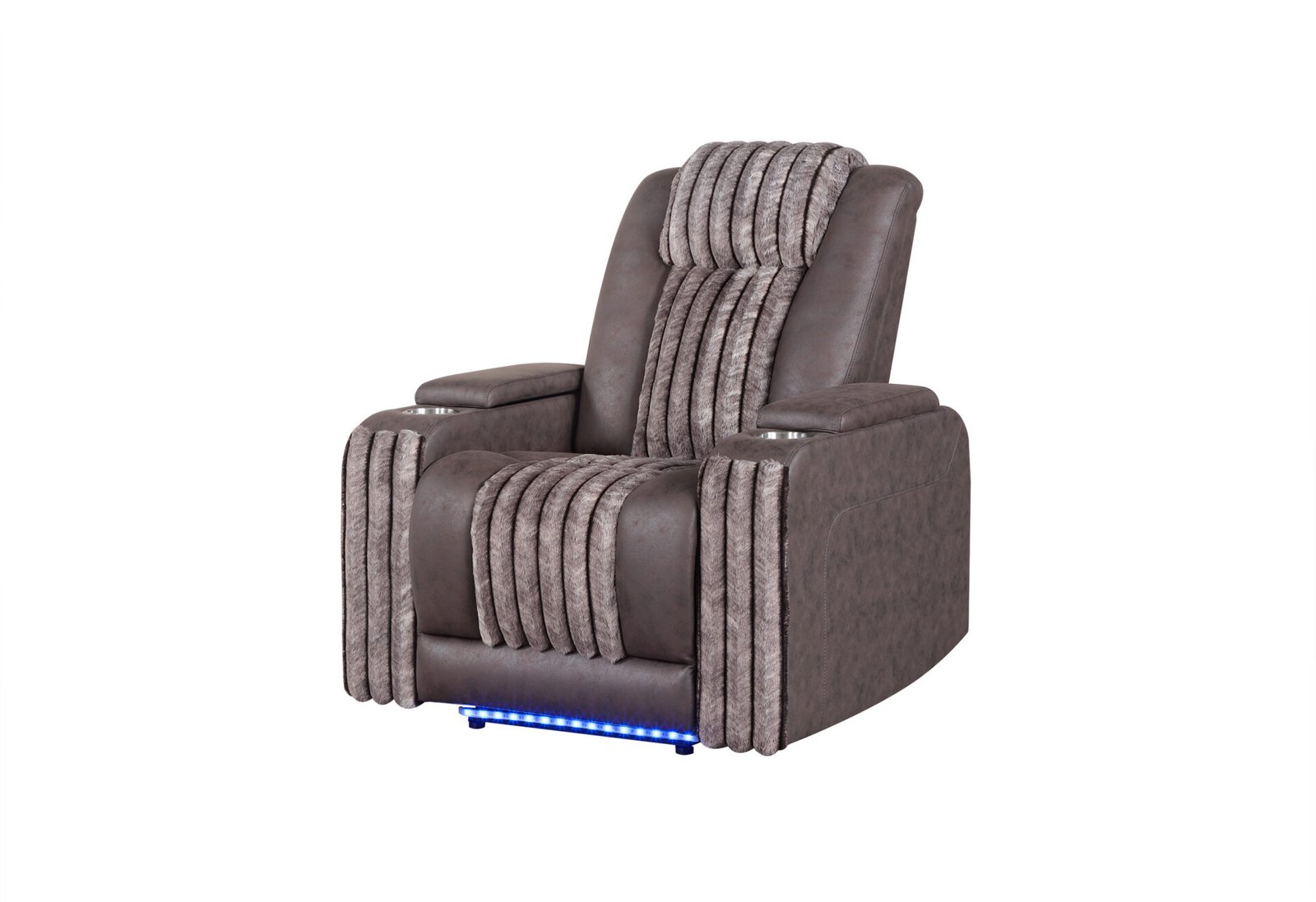 Second image of U8000 BROWN POWER RECLINER W/ POWER HEADREST & LED LIGHT