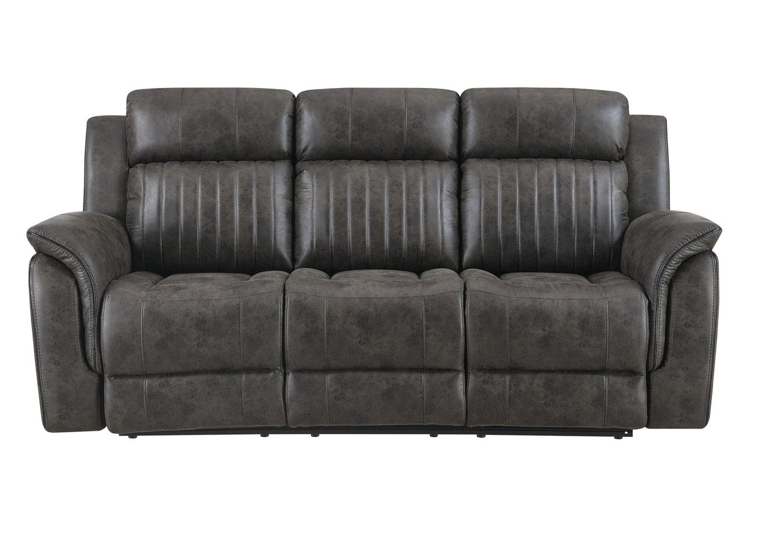 Second image of U8517 GREY RECLINING SOFA/CONSOLE RECLINING LOVESEAT/GLIDER RECLINER