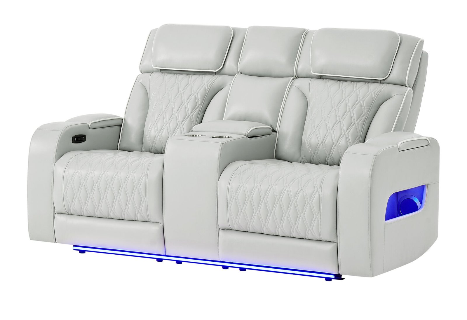 Second image of U8611 BLANCHE SILVER PWR CON REC LOVESEAT WITH PHR, LED & SPEAKER