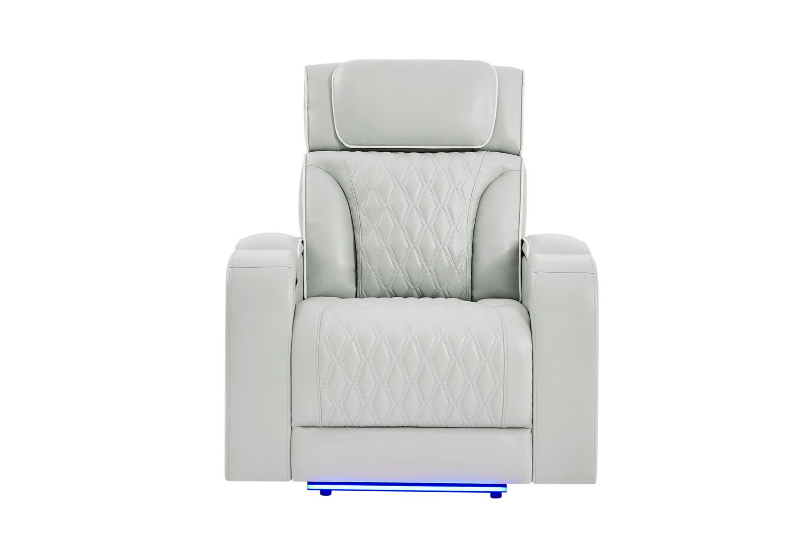 U8611 BLANCHE SILVER POWER RECLINER WITH POWER HEADREST AND LED