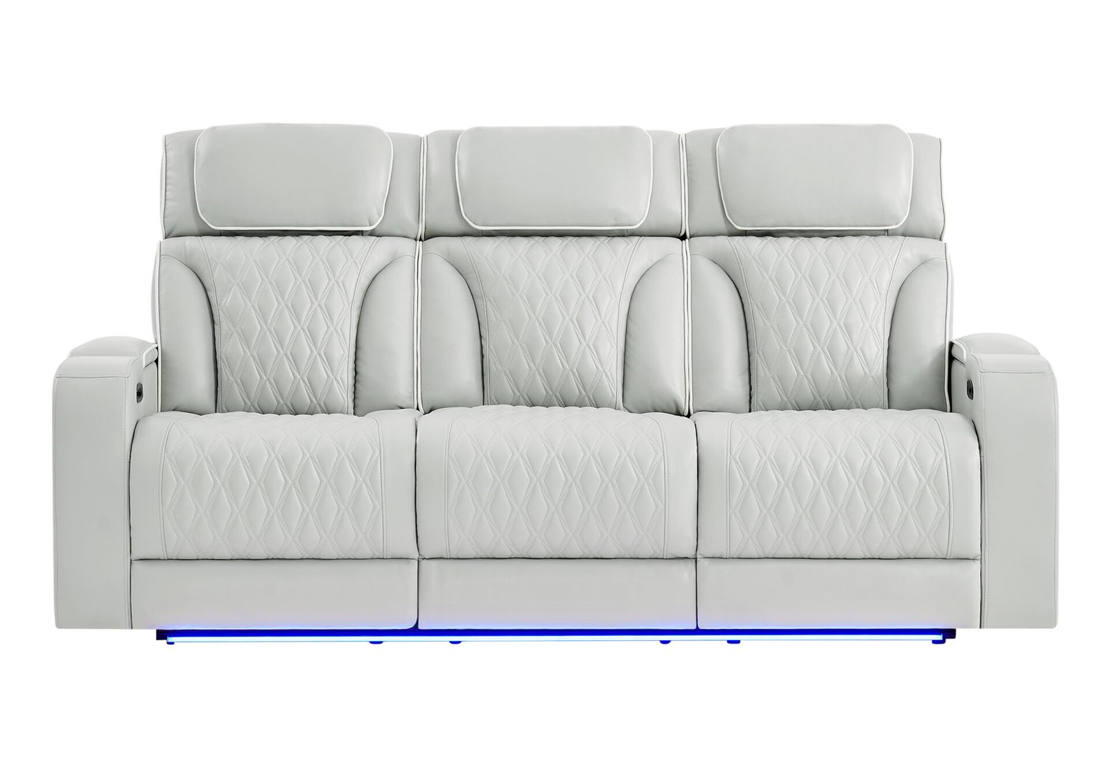 U8611 BLANCHE SILVER PWR REC SOFA WITH PHR AND LED