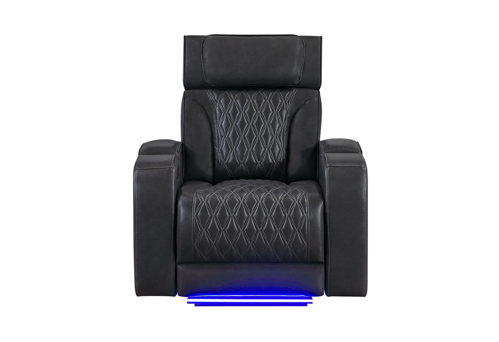 U8611 BLANCHE CHARCOAL POWER RECLINER WITH POWER HEADREST AND LED