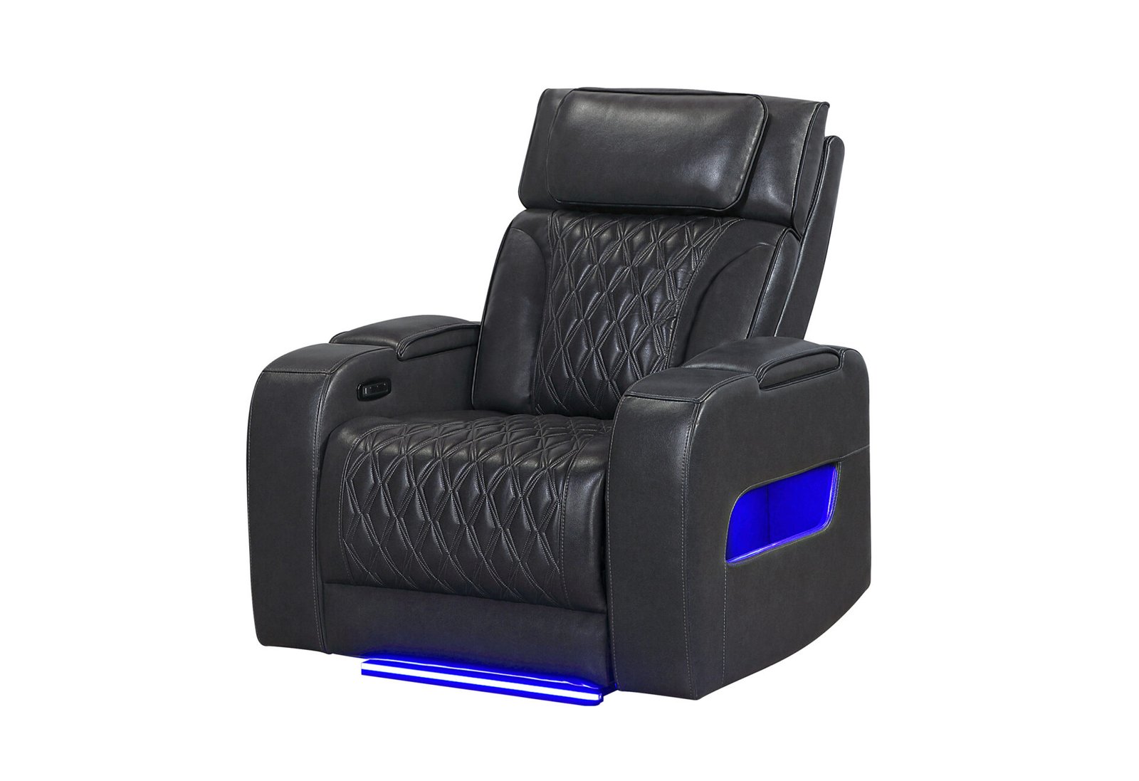Second image of U8611 BLANCHE CHARCOAL POWER RECLINER WITH POWER HEADREST AND LED