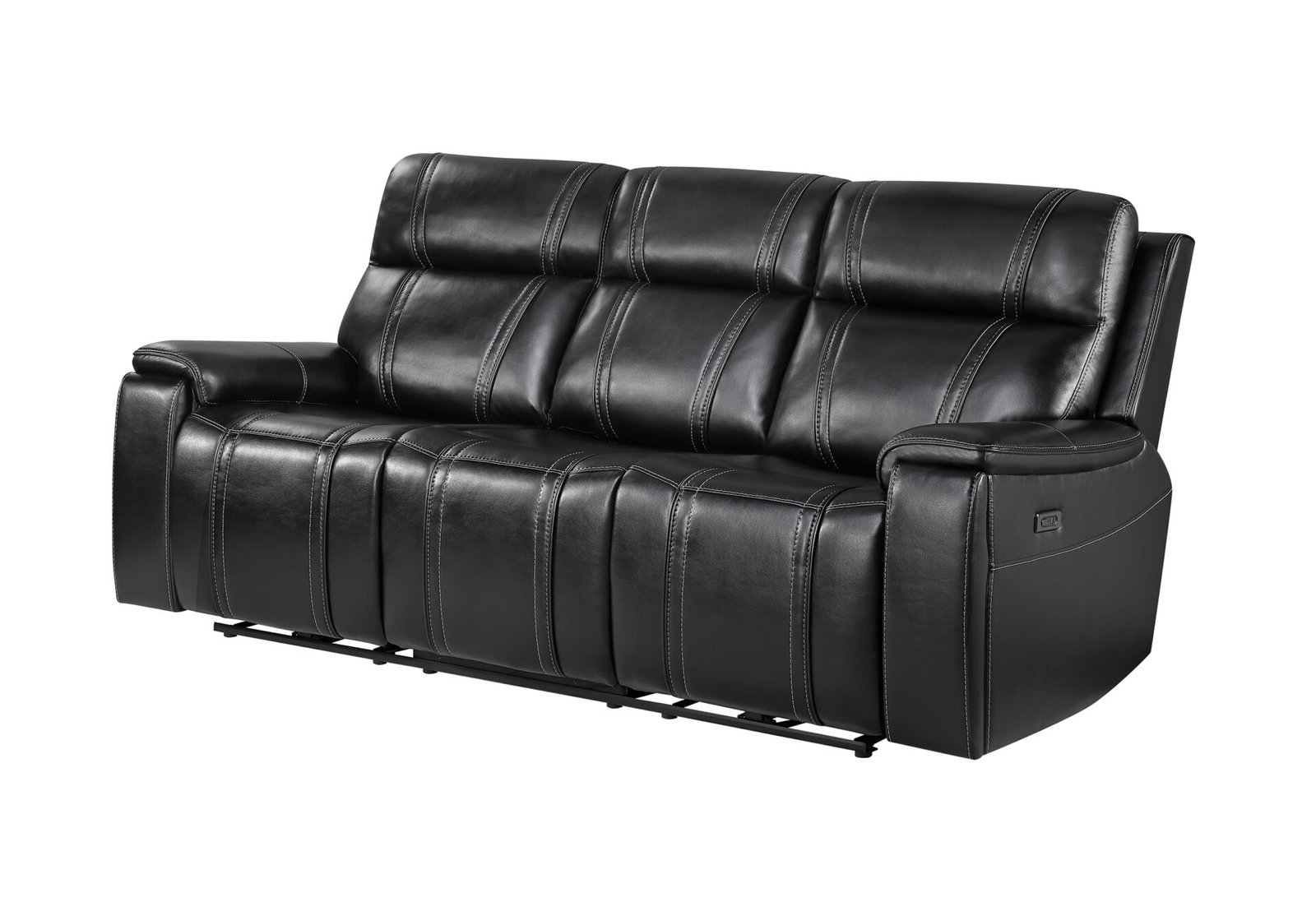 Second image of U8880 BLACK LEATHER POWER RECLINING SOFA