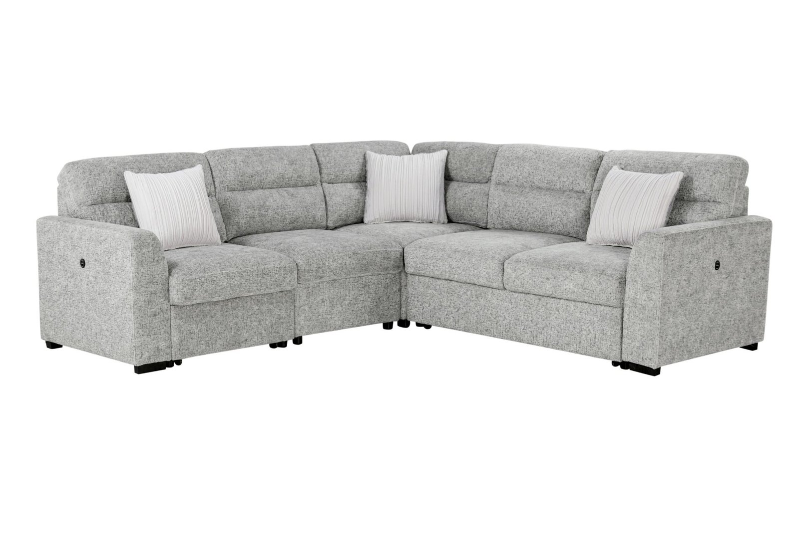 U9401 NICKEL SOFA BED SECTIONAL WITH 3 PILLOWS