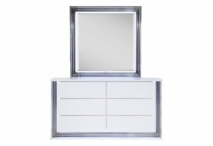 YLIME SMOOTH WHITE MIRROR WITH LED