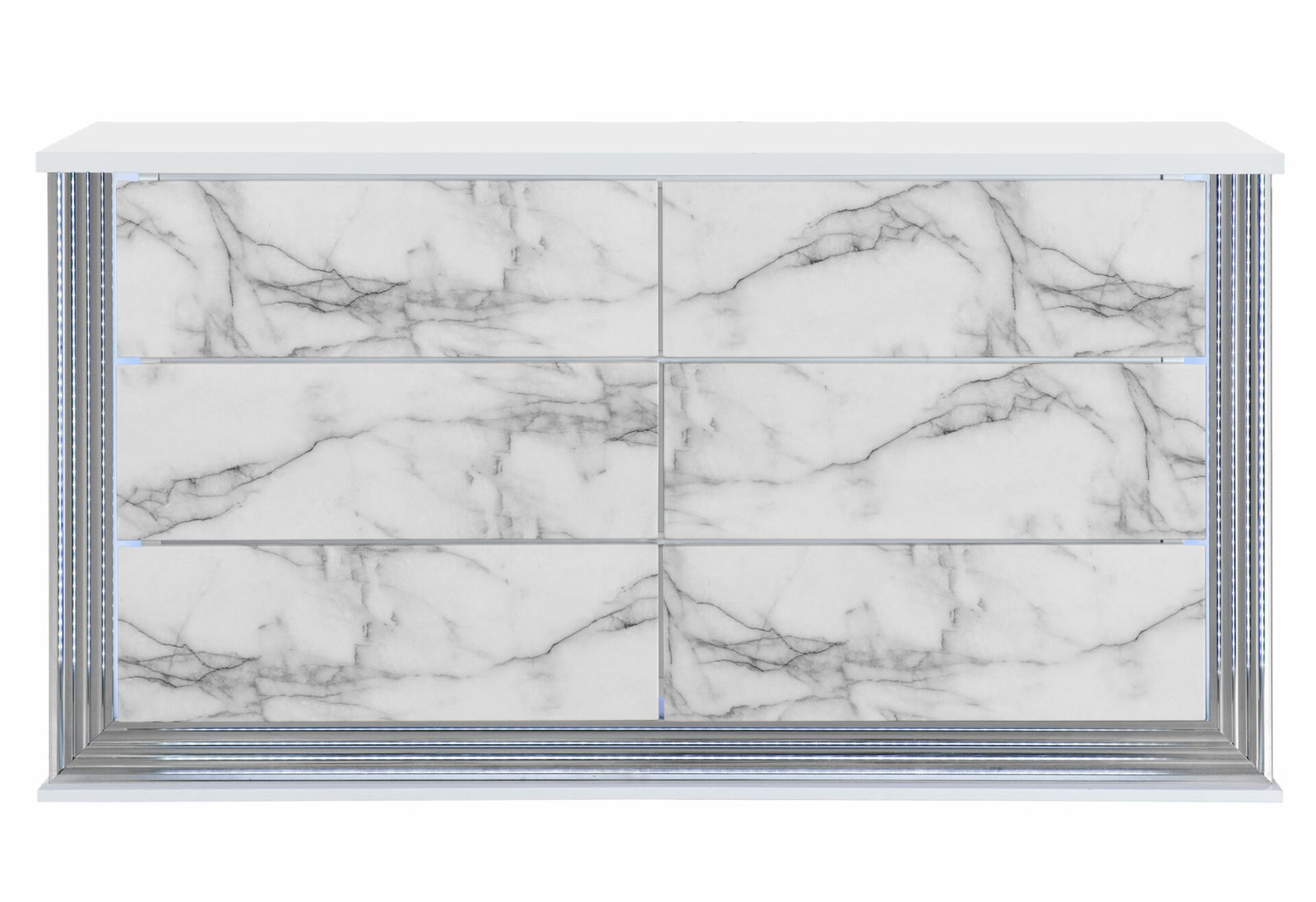 Second image of YLIME WHITE MARBLE DRESSER WITH LED