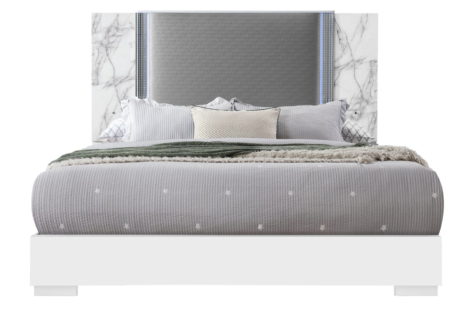 Second image of YLIME WHITE MARBLE KING BED GROUP