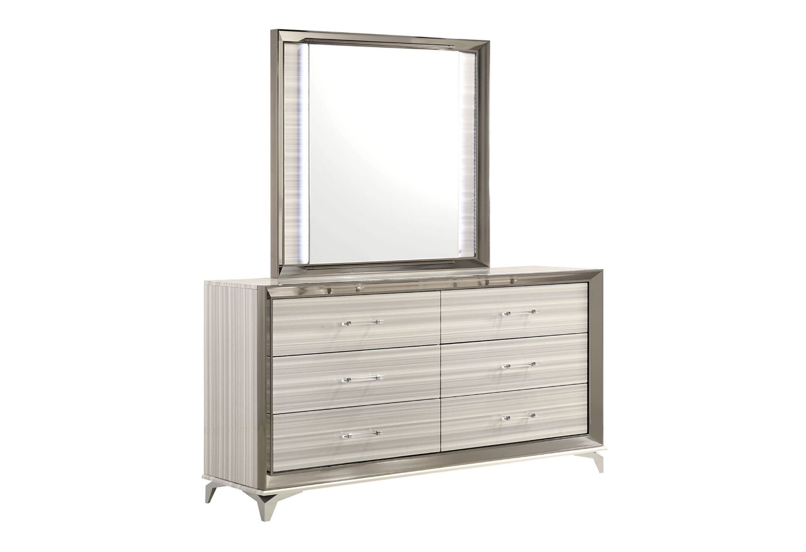Second image of ZAMBRANO WHITE MIRROR WITH LED