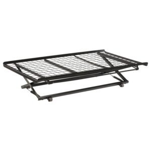 EDEN METAL TWIN POP UP TRUNDLE BED BLACK