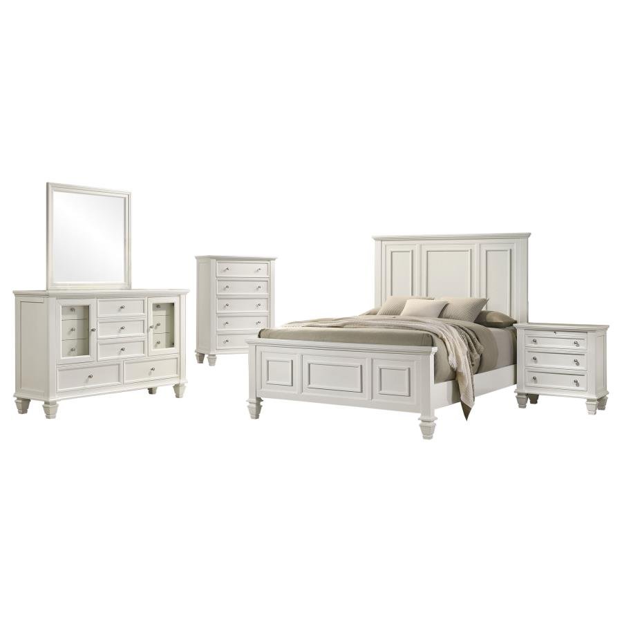 Second image of SANDY BEACH 5-PIECE QUEEN BEDROOM SET CREAM WHITE