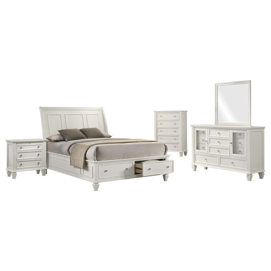 Second image of SANDY BEACH 5-PIECE QUEEN BEDROOM SET CREAM WHITE