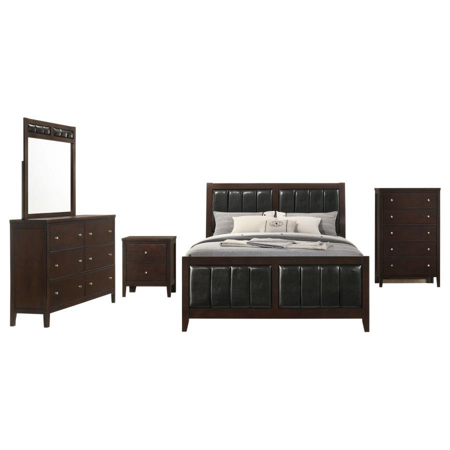 Second image of CARLTON 5-PIECE QUEEN BEDROOM SET CAPPUCCINO