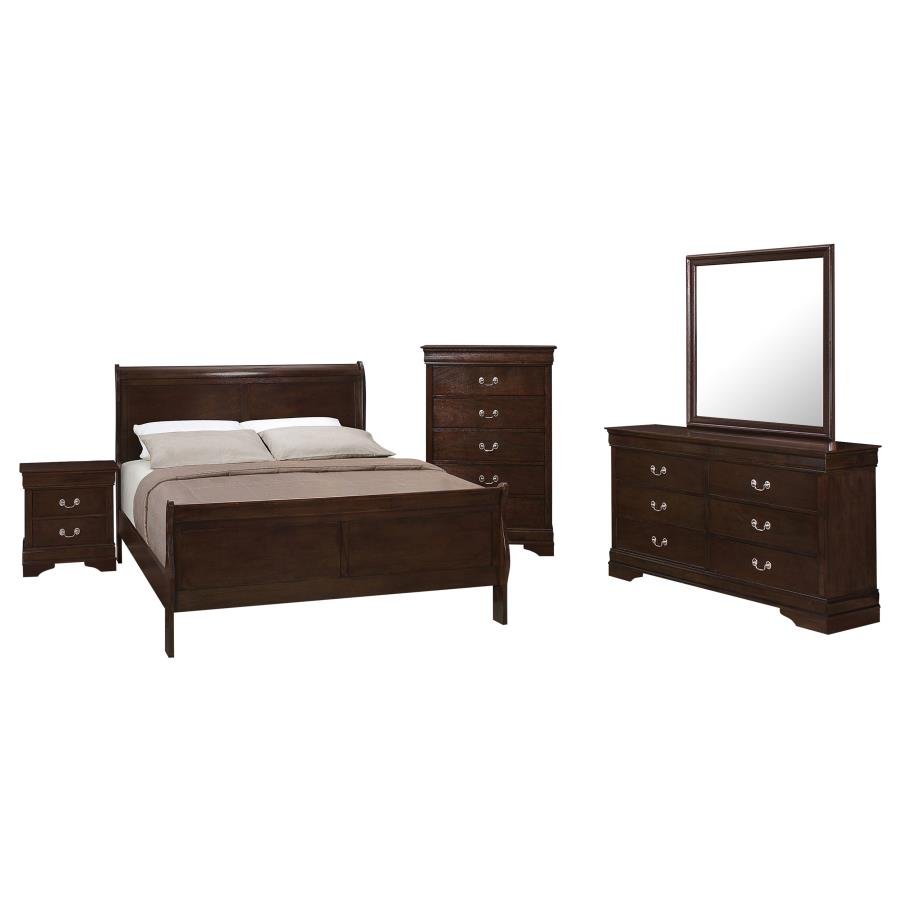Second image of LOUIS PHILIPPE 5-PIECE QUEEN BEDROOM SET CAPPUCCINO
