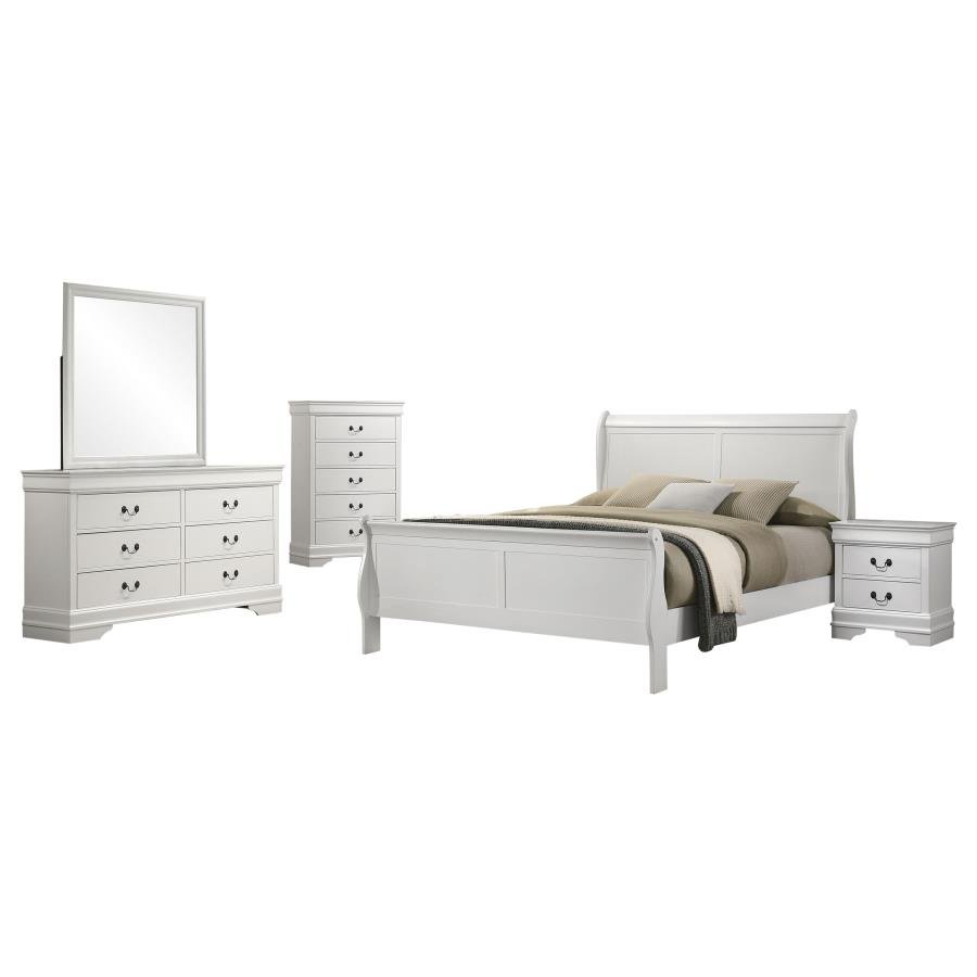 Second image of LOUIS PHILIPPE 5-PIECE QUEEN BEDROOM SET WHITE
