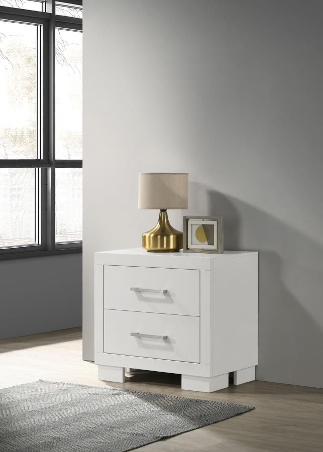 Second image of JESSICA 2-DRAWER NIGHTSTAND SNOW WHITE