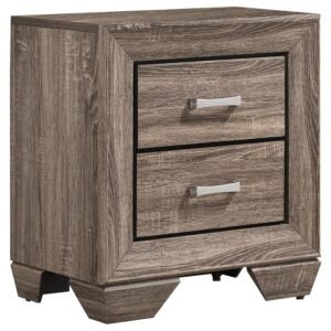 KAUFFMAN 2-DRAWER NIGHTSTAND WASHED TAUPE