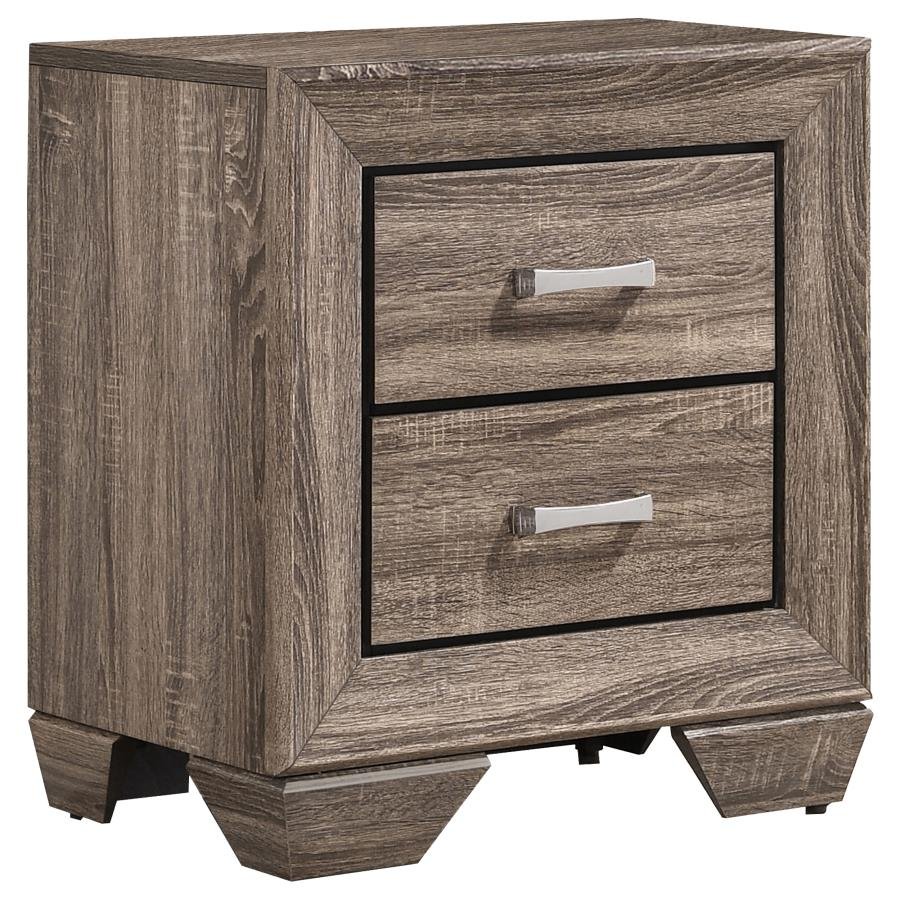 KAUFFMAN 2-DRAWER NIGHTSTAND WASHED TAUPE