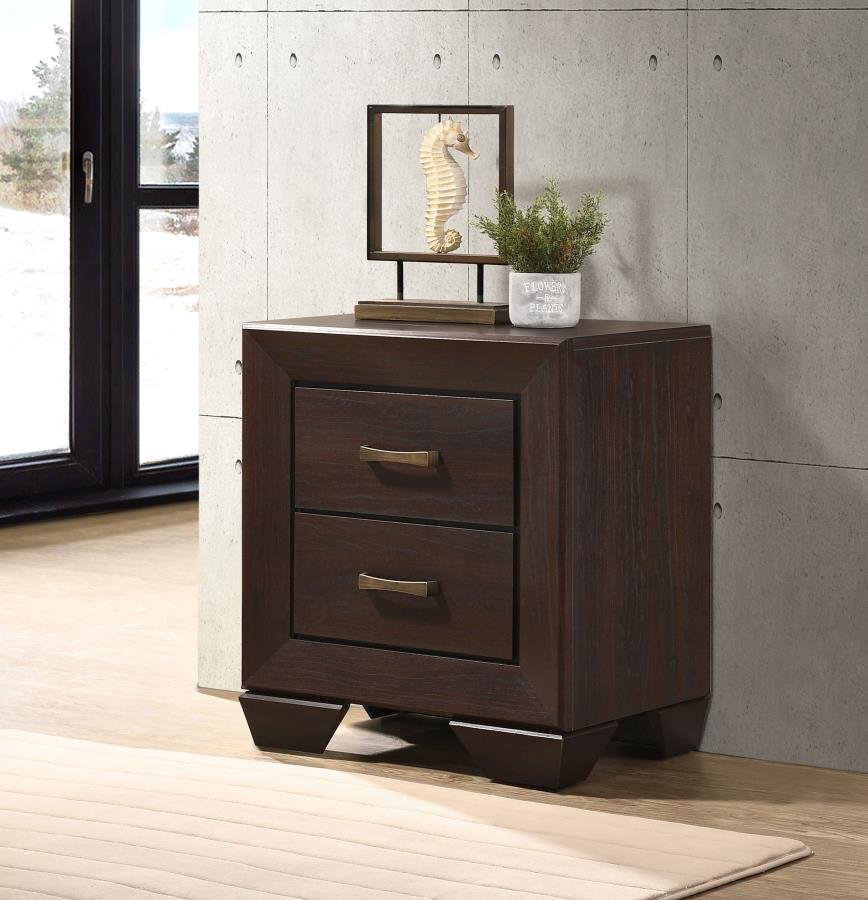 Second image of KAUFFMAN 2-DRAWER NIGHTSTAND DARK COCOA