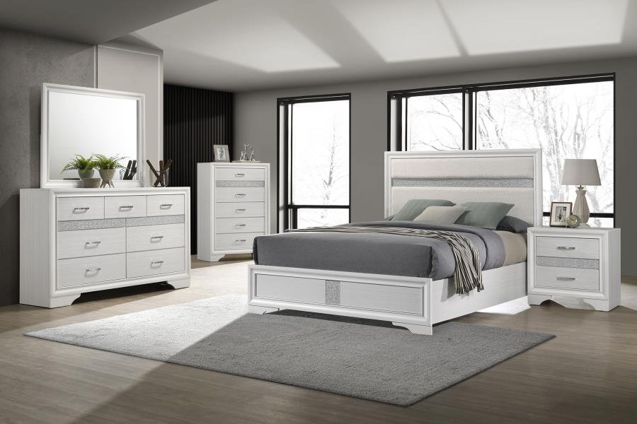 MIRANDA 5-PIECE QUEEN BEDROOM SET WHITE