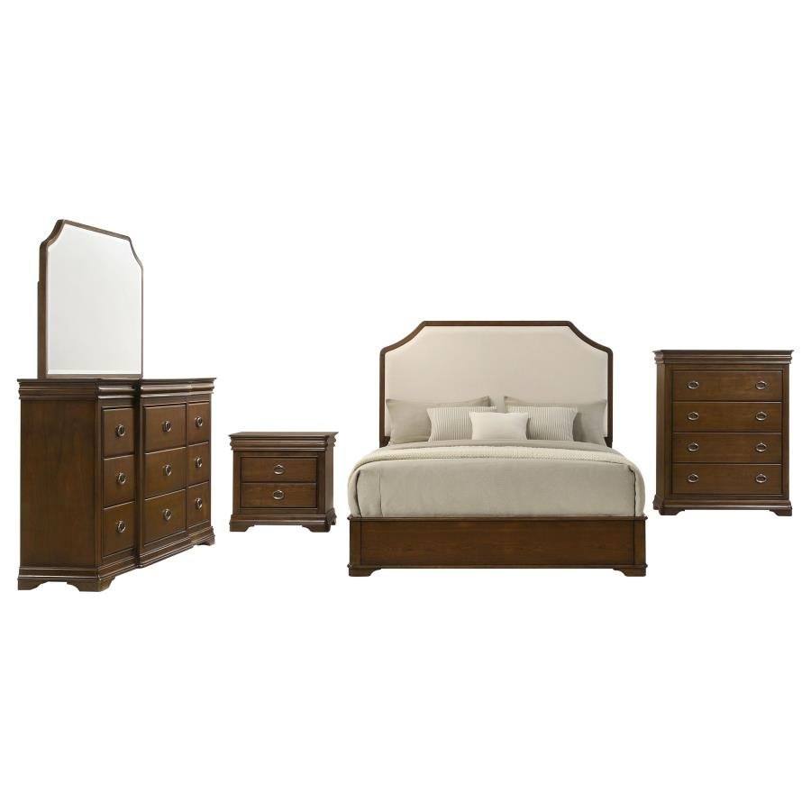 Second image of GARLAND 5-PIECE QUEEN BEDROOM SET BROWN CHERRY