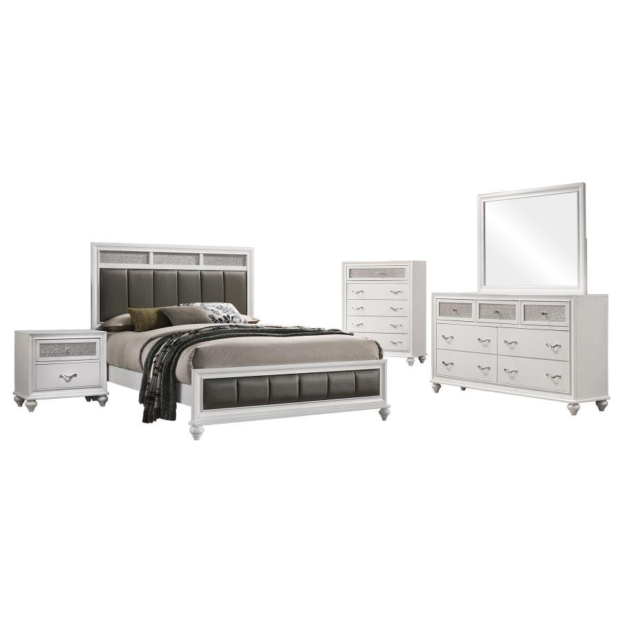 Second image of BARZINI 5-PIECE QUEEN BEDROOM SET WHITE