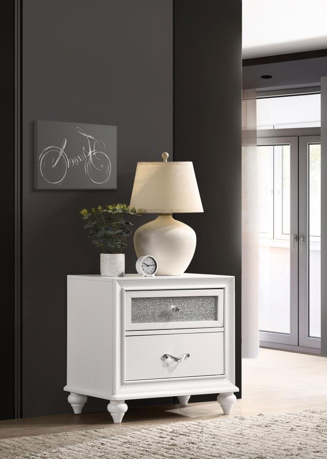 Second image of BARZINI 2-DRAWER NIGHTSTAND WHITE