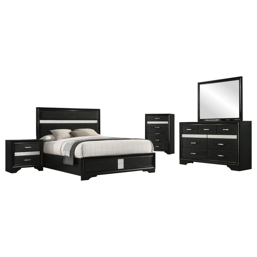 Second image of MIRANDA 5-PIECE QUEEN BEDROOM SET BLACK