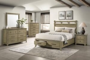 HAZLEWOOD 5-PIECE QUEEN BEDROOM SET VINEYARD OAK