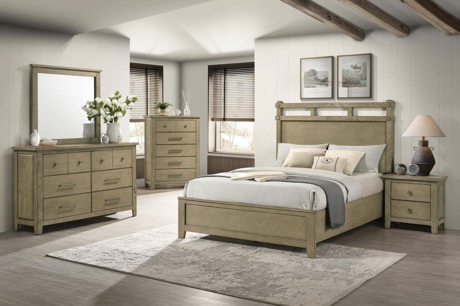 HAZLEWOOD 5-PIECE QUEEN BEDROOM SET VINEYARD OAK
