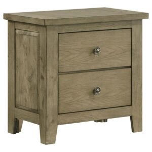 HAZLEWOOD 2-DRAWER NIGHTSTAND BEDSIDE TABLE VINEYARD OAK