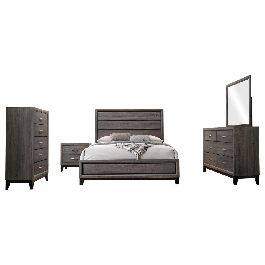 Second image of WATSON FIVE-PIECE QUEEN BEDROOM SET GREY OAK
