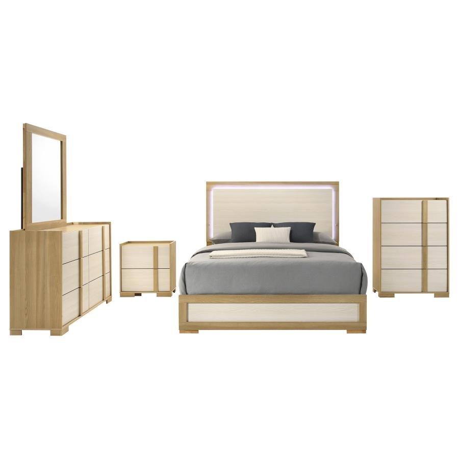 Second image of HYLAND 5-PIECE QUEEN BEDROOM SET NATURAL