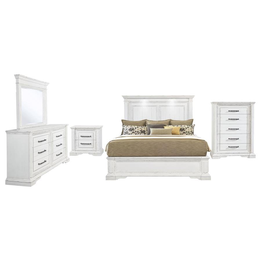 Second image of MCKINNEY 5-PIECE QUEEN BEDROOM SET VINTAGE WHITE