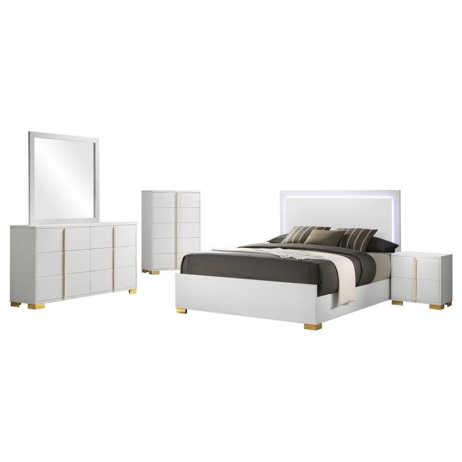 Second image of MARCELINE 5-PIECE QUEEN BEDROOM SET WHITE