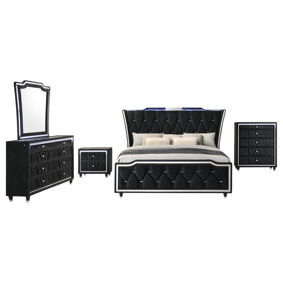 Second image of LORIENT 5-PIECE QUEEN BEDROOM SET BLACK