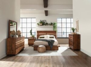 WINSLOW 5-PIECE QUEEN BEDROOM SET SMOKEY WALNUT