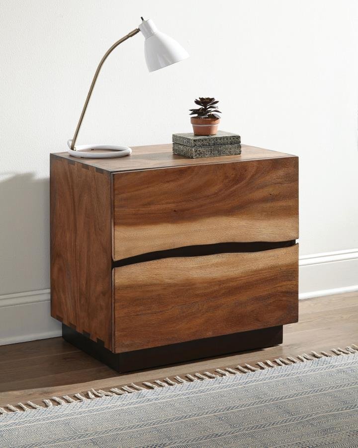 Second image of WINSLOW 2-DRAWER NIGHTSTAND SMOKEY WALNUT