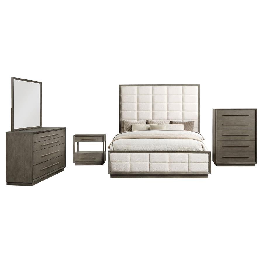 Second image of DURANGO 5-PIECE QUEEN BEDROOM SET TAUPE OAK