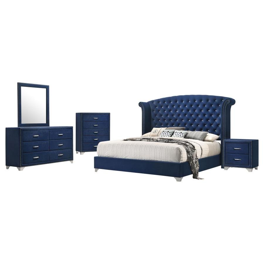 Second image of MELODY 5-PIECE QUEEN BEDROOM SET PACIFIC BLUE